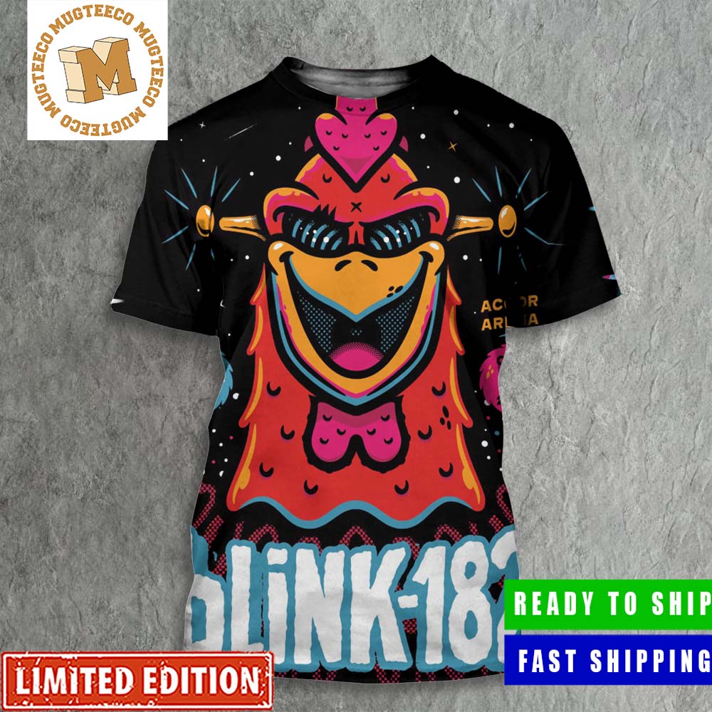 Blink 182 October 9 2023 Paris France At Accor Arena Event Poster All Over Print Shirt