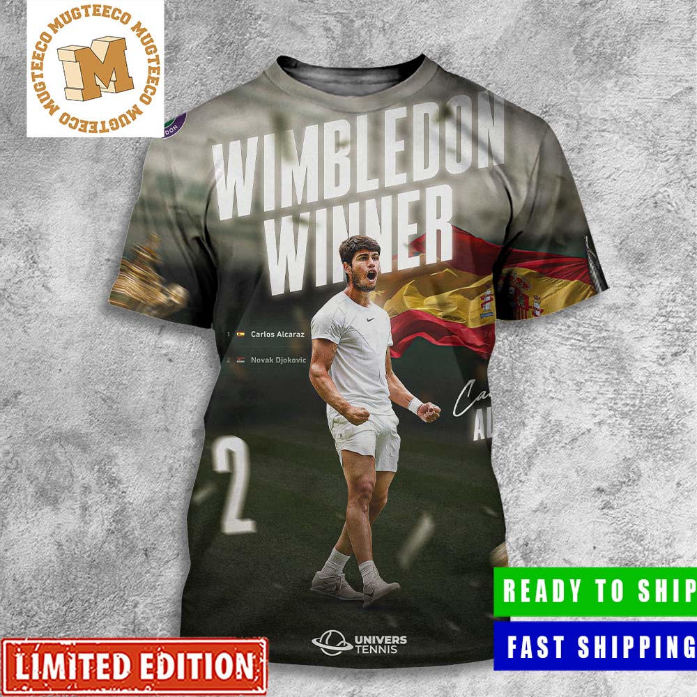 Carlos Alcaraz Defeated Novak Djokovic Become Wimbledon Winner All Over Print Shirt