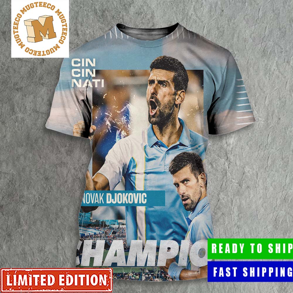 Congrats Novak Djokovic Champion Of Cincinnati Open 39th Masters 1000 Title And 3rd Cincy Tennis All Over Print Shirt