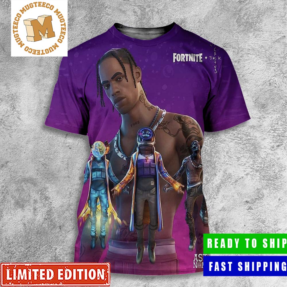 Fortnite Travis Scott Skin Coming Item Shop Cactus Jack Astro Nomical All Over Print Shirt