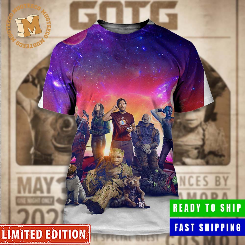 Guardians Of The Galaxy Vol 3 New Poster Team Up All Over Print Shirt