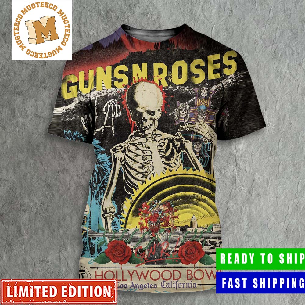 Guns N Roses Hollywood Bowl Los Angeles California Day 2 Nov 2nd 2023 Poster All Over Print Shirt Guns N Roses Hollywood Bowl Los Angeles California Day 2 Nov 2nd 2023 Poster All Over Print Shirt