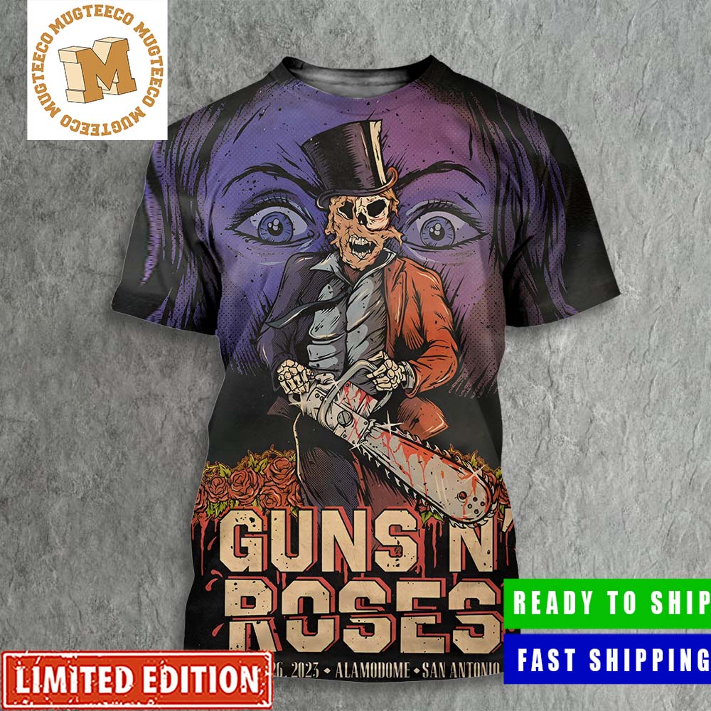 Guns N Roses San Antonio Alamodome Sept 26 2023 Poster All Over Print Shirt