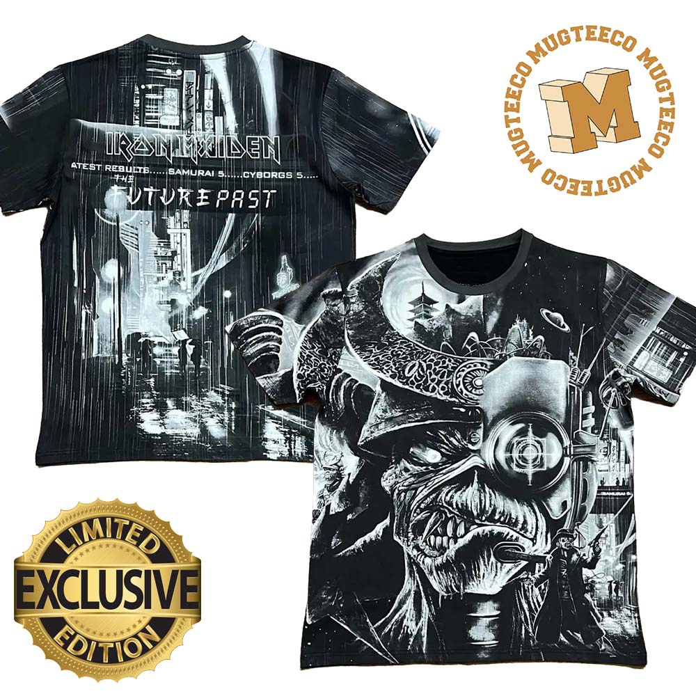 Iron Maiden The Future Past Black And White All Over Print Shirt
