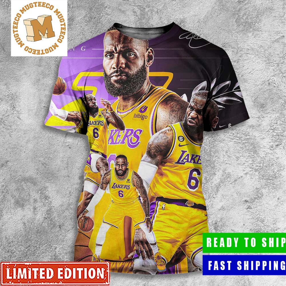 LeBron James The Lake Show King James With His Signature All Over Print Shirt