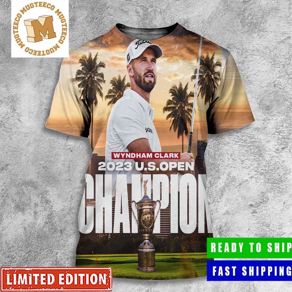 Major Win Of Wyndham Clark 2023 US Open Champion All Over Print Shirt
