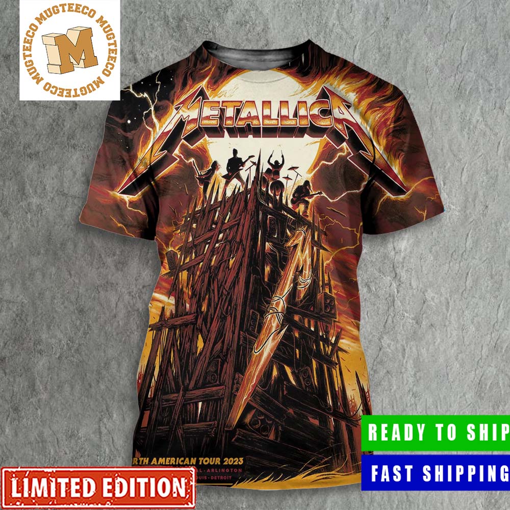 Metallica Exclusive Colorway Pop Up Shop Poster For M72 Phoenix Of M72 World Tour North American Tour 2023 All Over Print Shirt