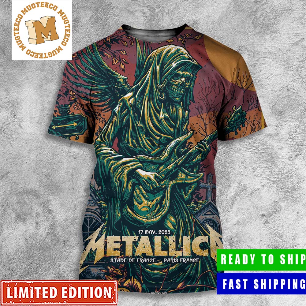 Metallica Stade De France M72 World Tour All Over Print Shirt