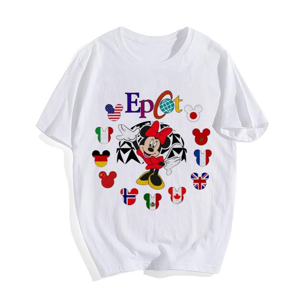 Minnie Disney Epcot T-Shirt World Traveler Disney FamilyTrip