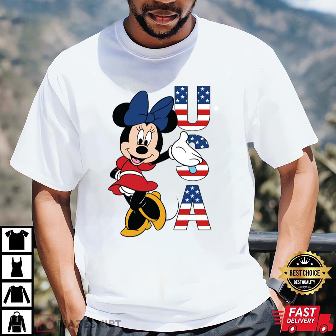 Minnie Disney USA Flag T-Shirt, Happy 4th Of July Day Shirt