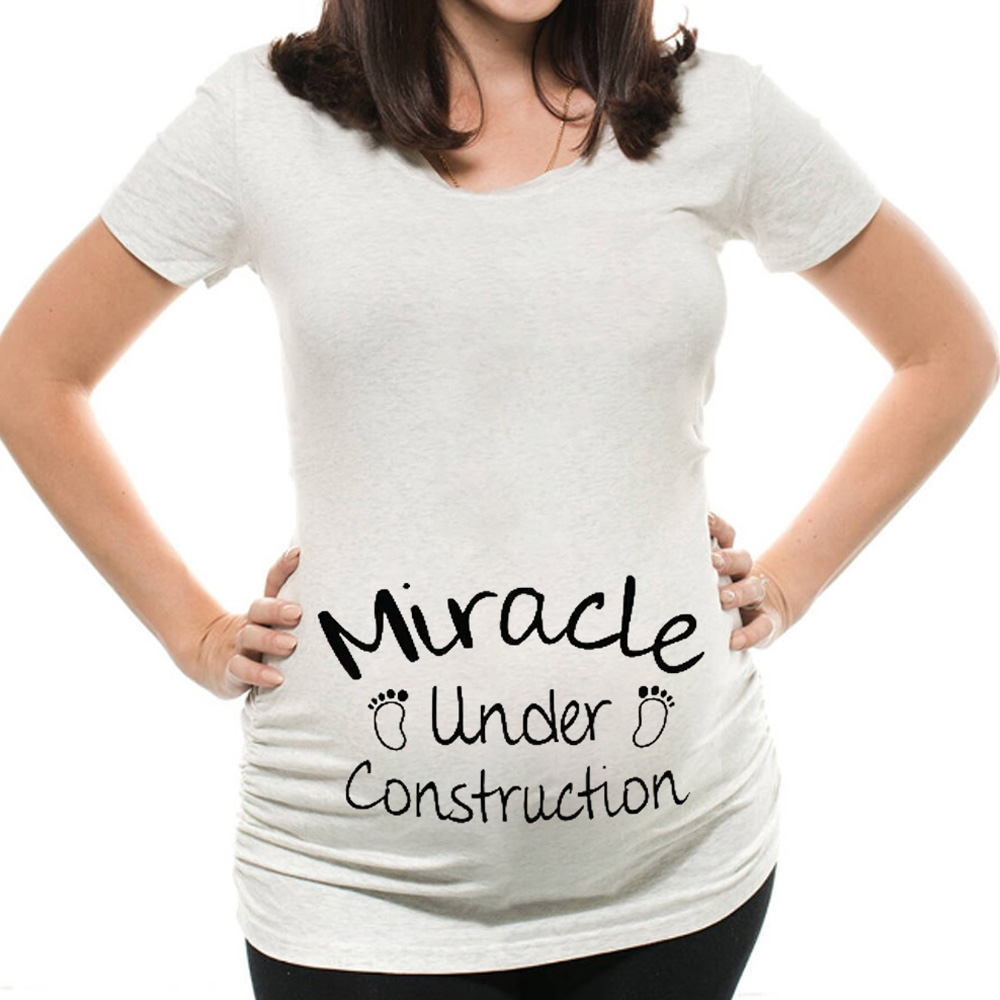 Miracle Under Construction Maternity Top Pregnancy T-shirt Pregnancy Top