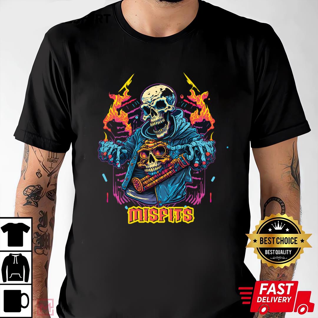 Misfits Skull Retro T-shirt