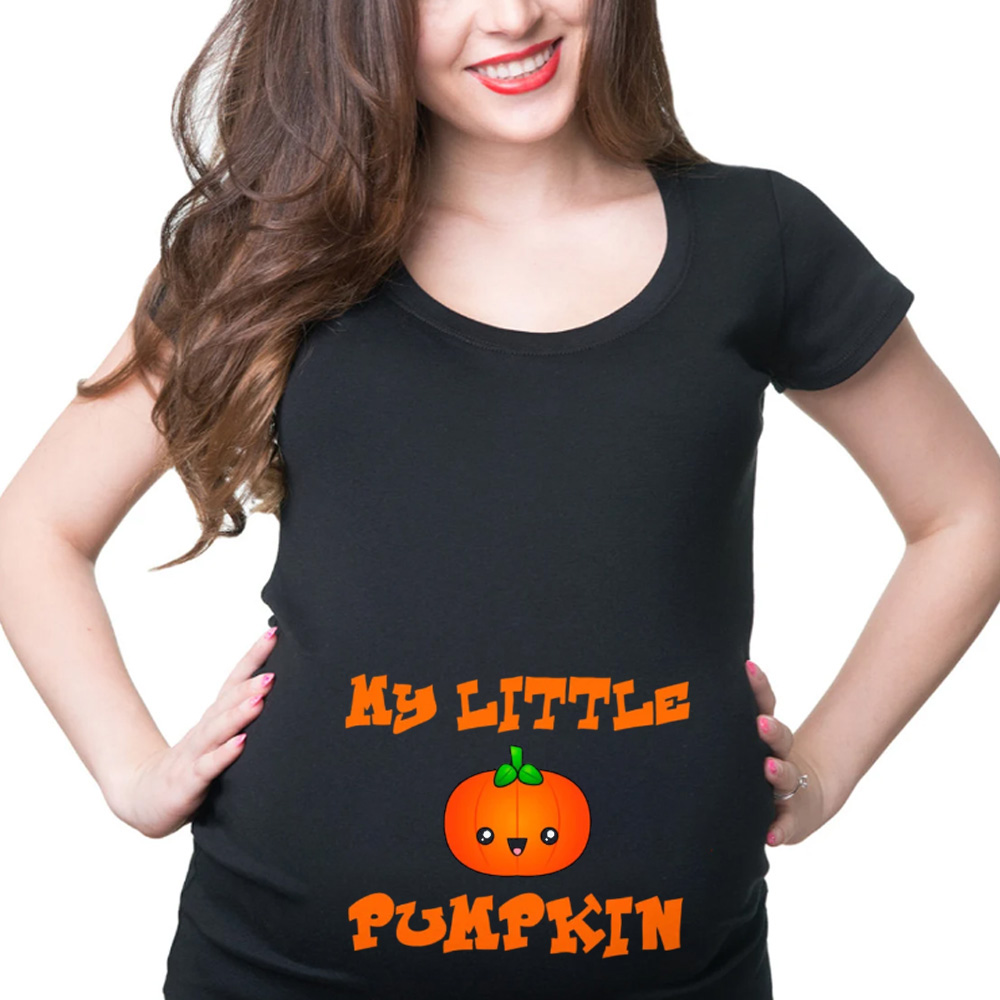My Little Pumpkin Halloween Pregnancy T-shirt Halloween Pregnancy Costume Tee