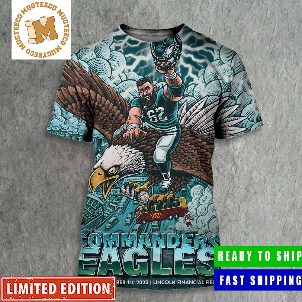 NFL Philadelphia Eagles Vs The Commanders Sunday October 1st 2023 Poster All Over Print Shirt