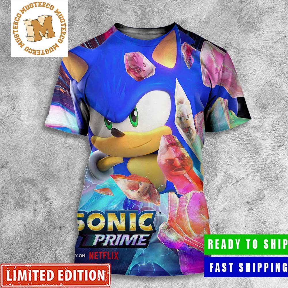 Sonic In Sonic Prime Exclusive Character All Over Print Shirt