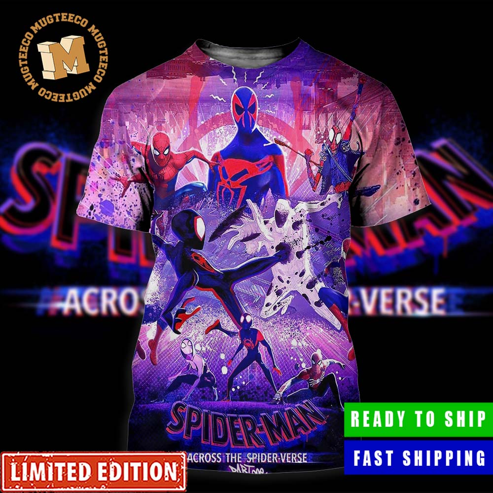 Spider-Man Across The Spider-Verse Part One Miles Morales And Jason Schwartzman_s Spot All Over Print Shirt