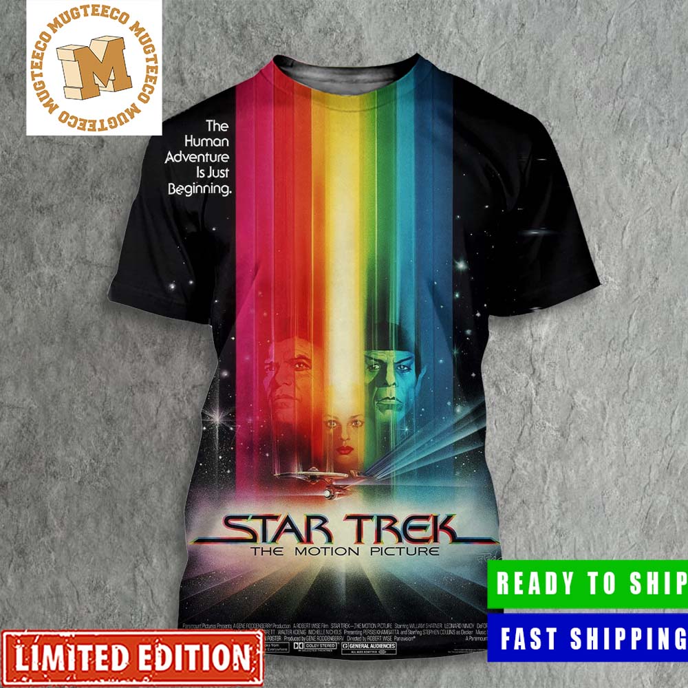 Star Trek The Motion Picture The Human Adventure Is Just Beginning Poster All Over Print Shirt Star Trek The Motion Picture The Human Adventure Is Just Beginning Poster All Over Print Shirt