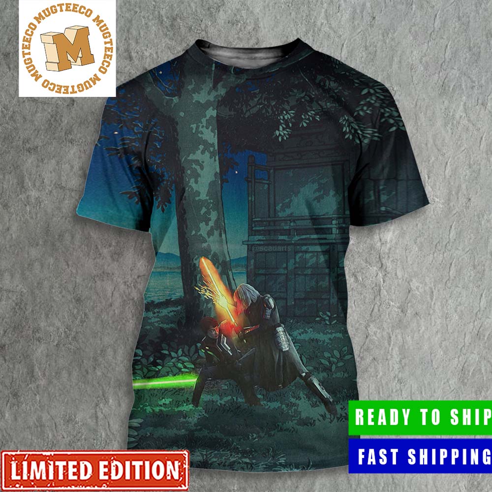 Star Wars Ahsoka Shin Hati Vs Sabine Wren Rivaly Japanese Style Poster All Over Print Shirt Star Wars Ahsoka Shin Hati Vs Sabine Wren Rivaly Japanese Style Poster All Over Print Shirt