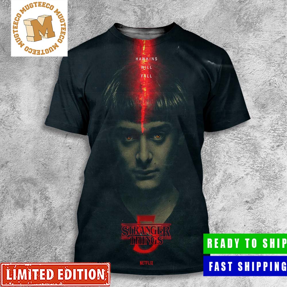 Stranger Things 5 Will Byers Hawkins Will Fall All Over Print Shirt
