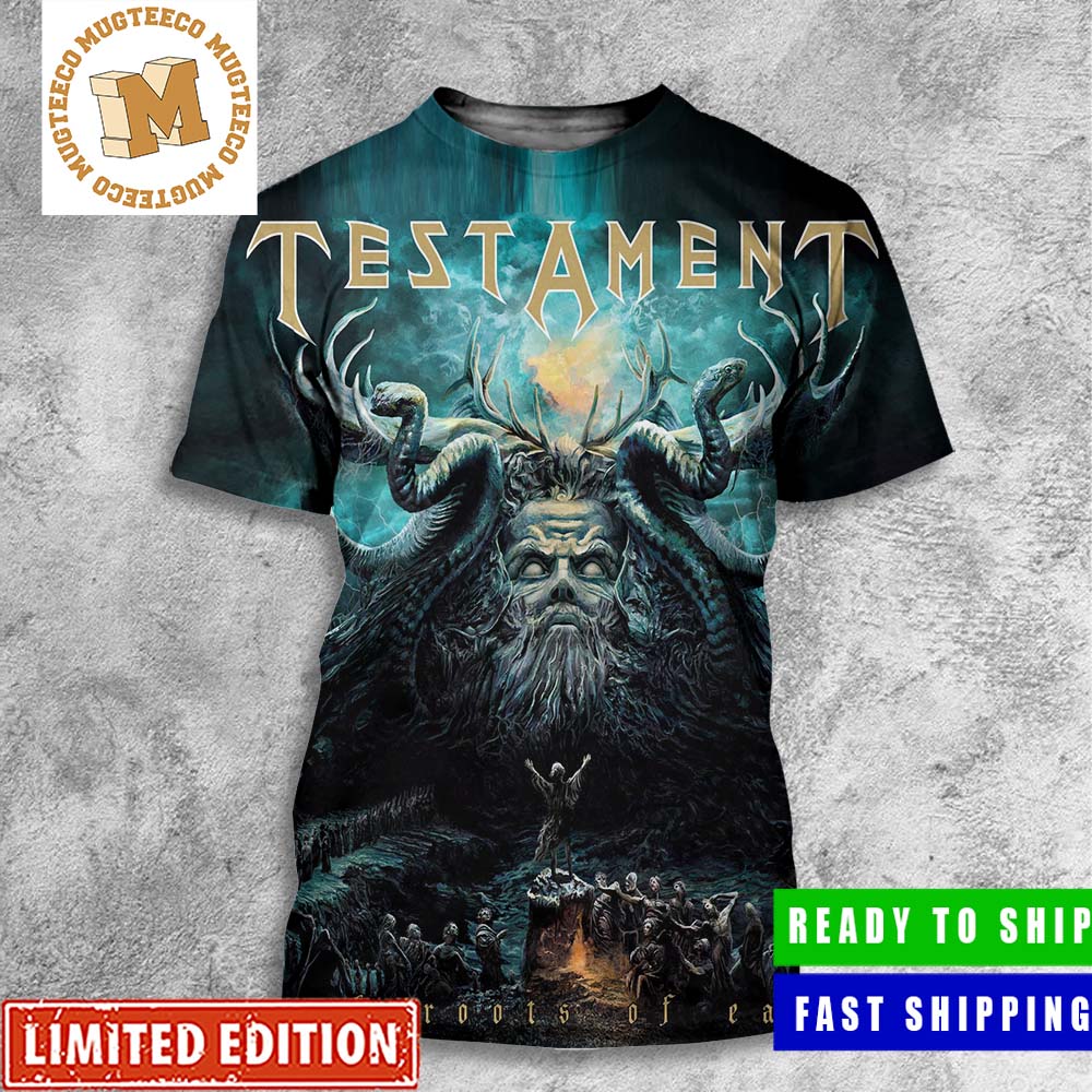 Testament Celebrate 11 Years Of Dark Roots Of Earth All Over Print Shirt