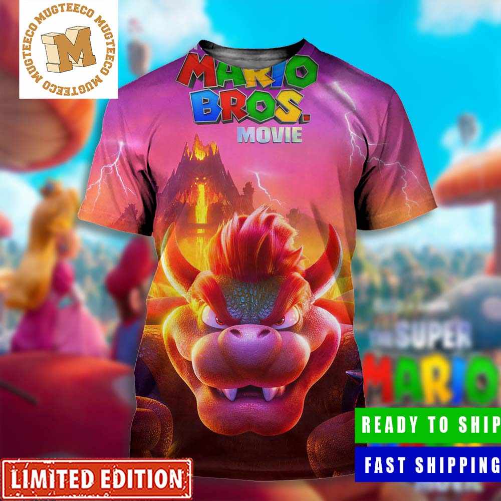 The Super Mario Bros Movie 2023 Bowser All Over Print Shirt