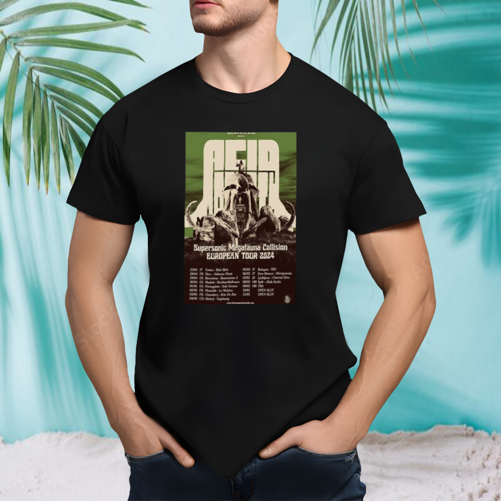 Acid Mammoth Supersonic Megatehna Collision European Tour 2024 Shirt