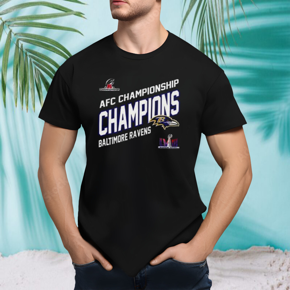 Congratulations Baltimore Ravens AFC Championship Winners Merchandise Champions Logo Super Bowl LVIII 2024 Fan Gifts Merchandise T-Shirt