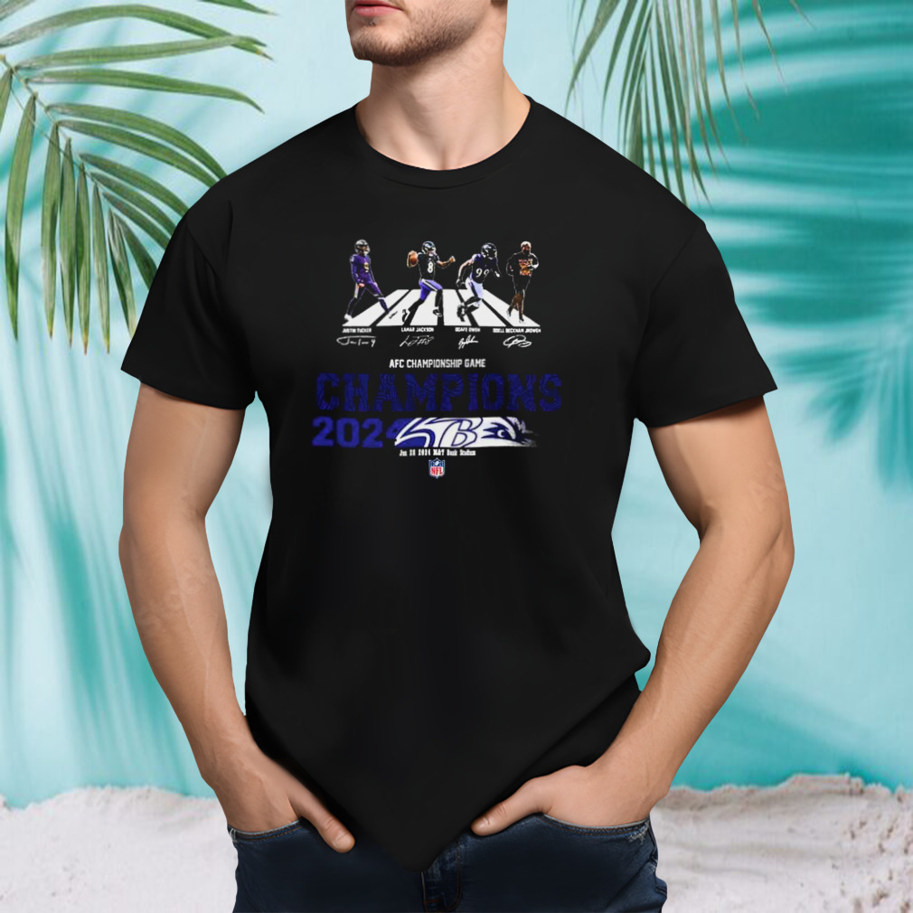 Congratulations Baltimore Ravens Is Champions Of AFC Championship Game Season 2023-2024  T-Shirt
