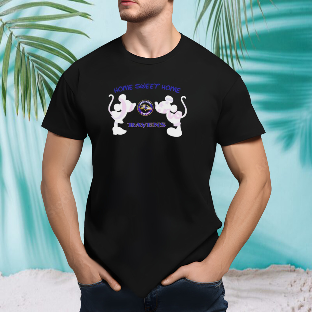 Mickey Minnie Home Sweet Home Ravens Shirt