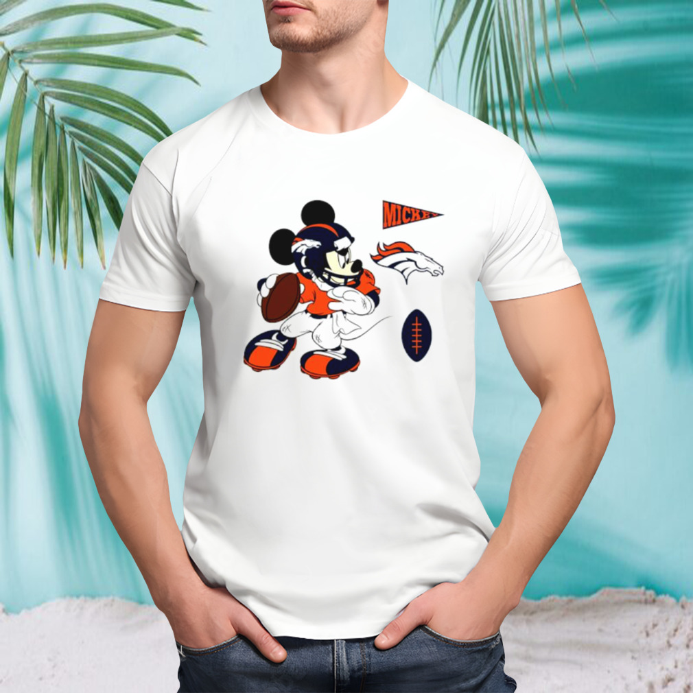 Mickey mouse player Denver Broncos Disney football shirt