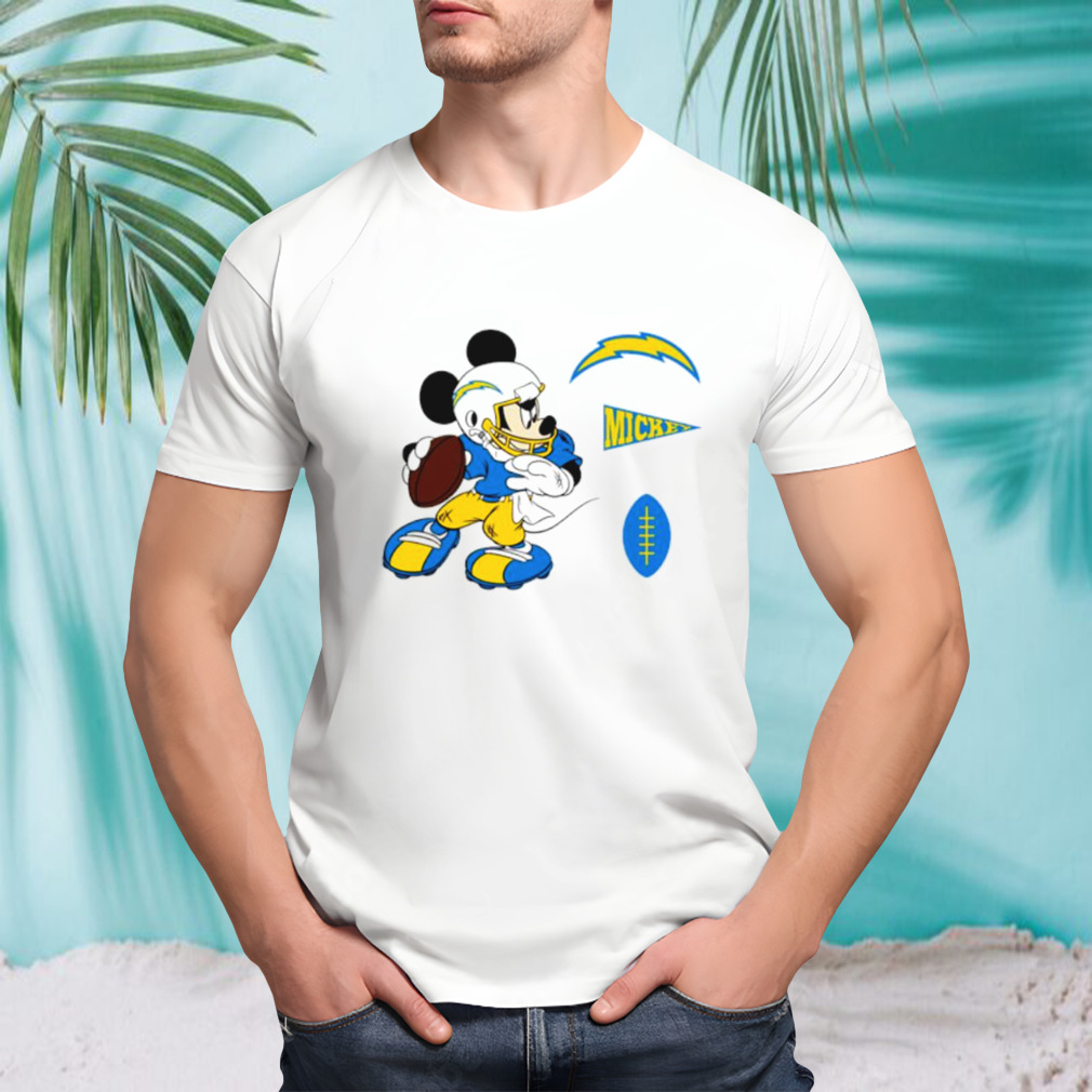 Mickey mouse player Los Angeles Chargers Disney football shirt