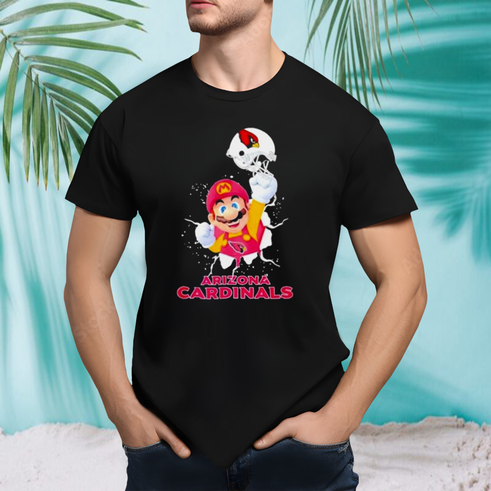 Super Mario X Nfl Arizona Cardinals Football T-shirt
