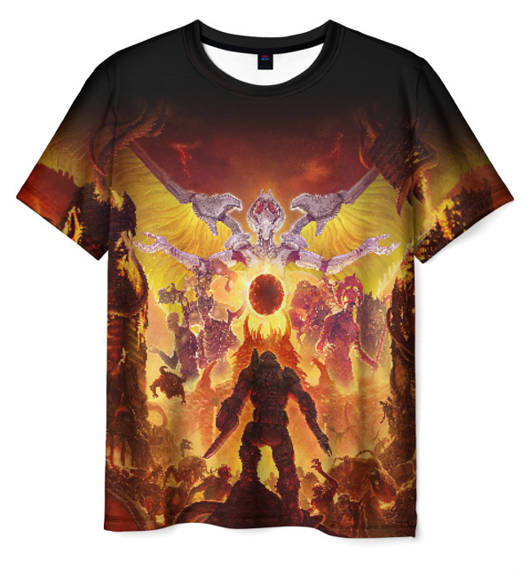 Doom Game Cover Print 3d Tshirt