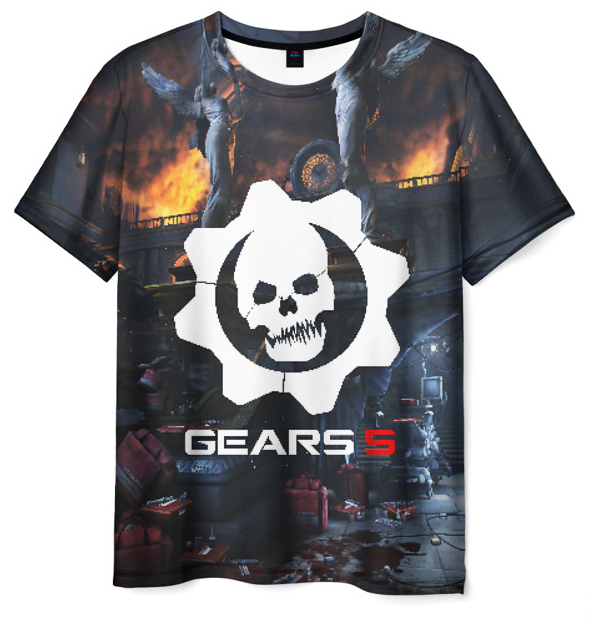 Gears of war 5 emblem print 3d Tshirt