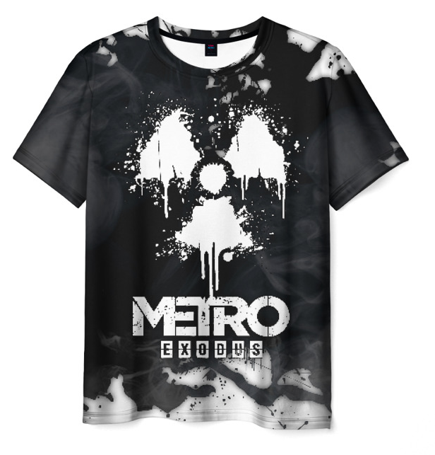 emblem white Metro Exodus 3d T-shirt