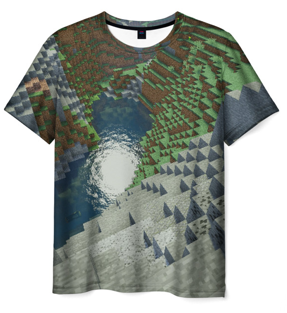 game design Minecraft landscape 3d Tshirt