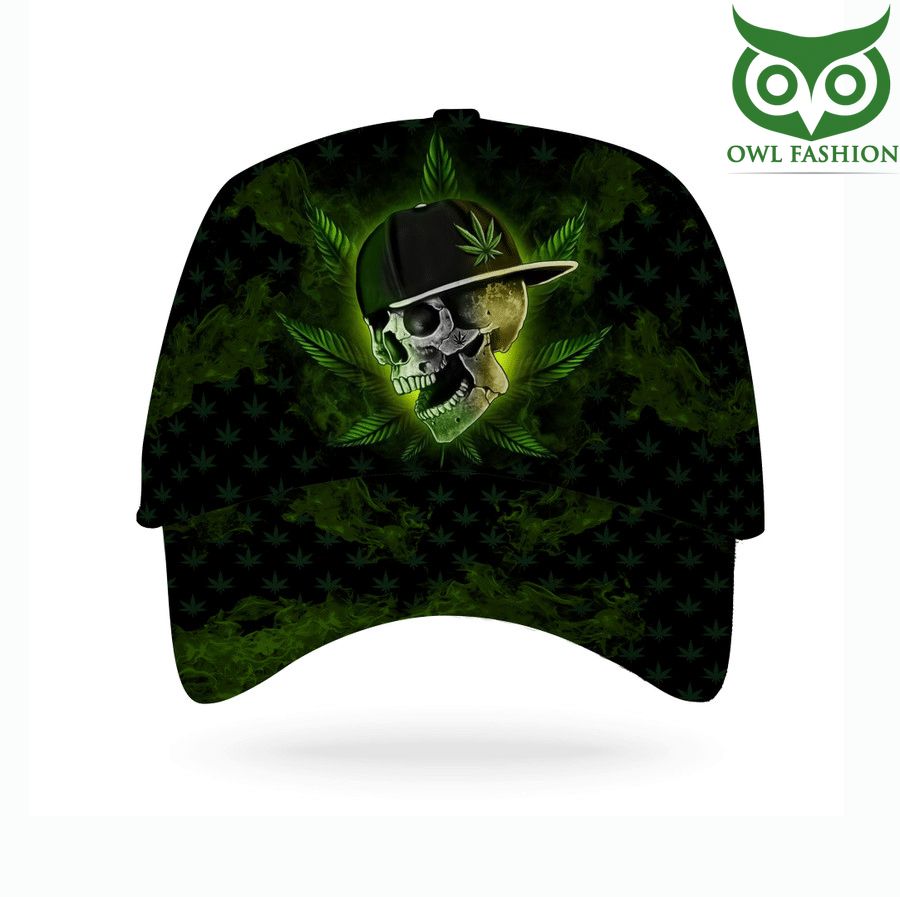 420 vibe weed skull Classic Cap