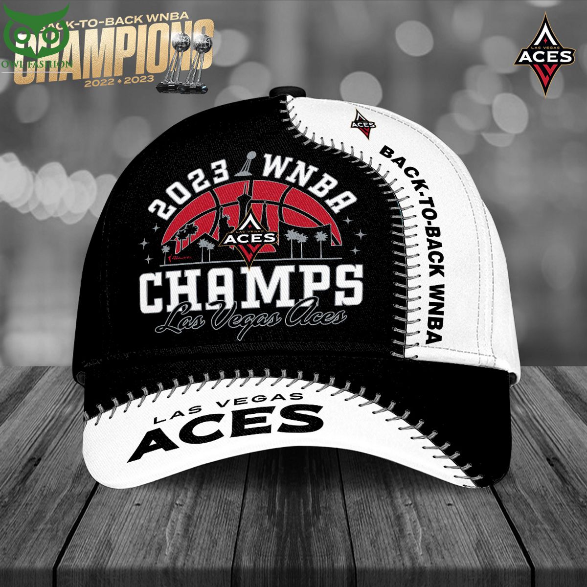 Back to Back Las Vegas Aces 2023 WNBA Champions Classic Cap