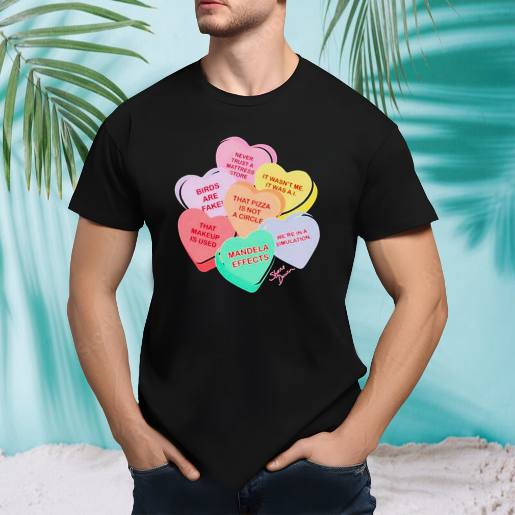 Conspiracy candy heart shirt