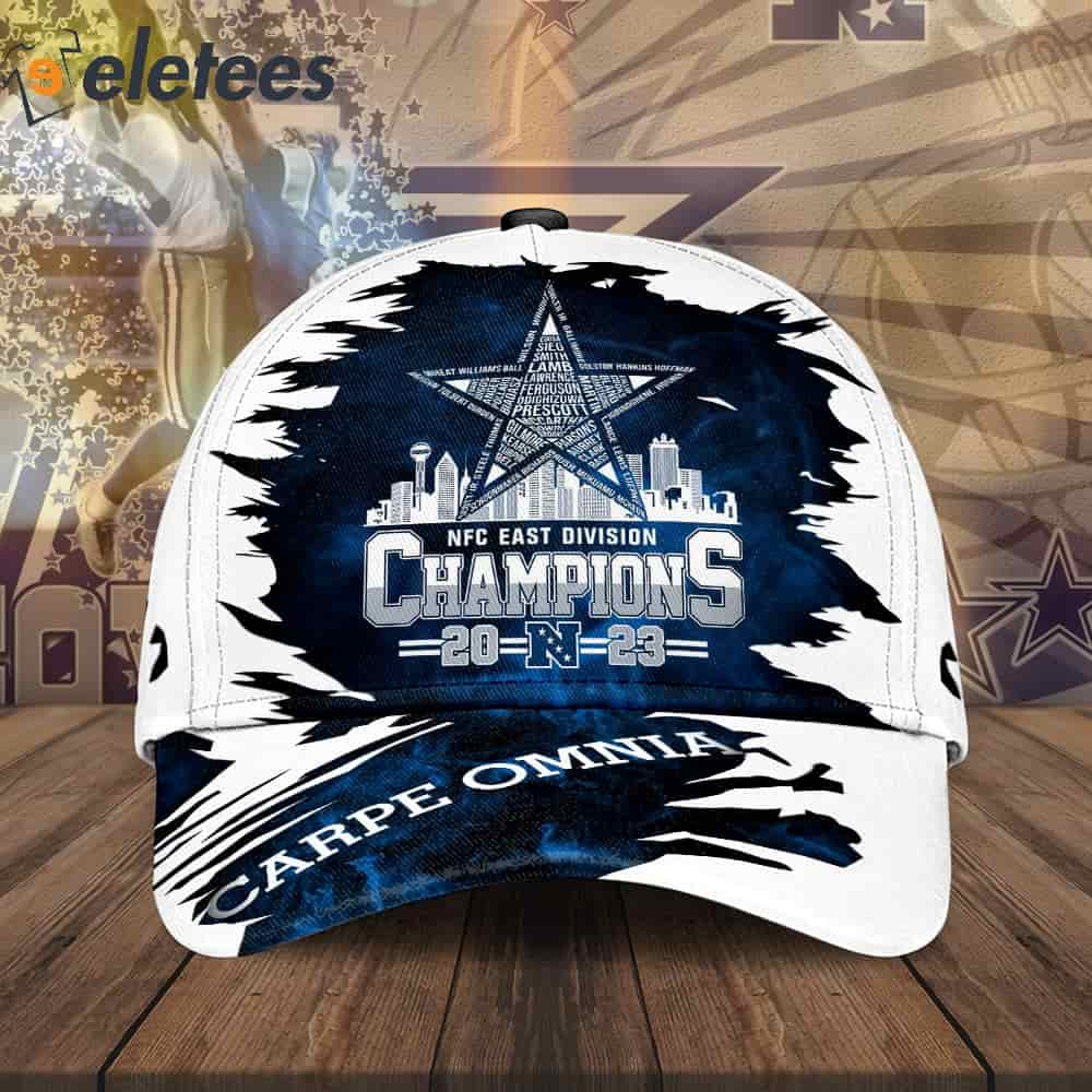 Cowboys NFC East Champs 2023 Carpe Omnia 3D Hat