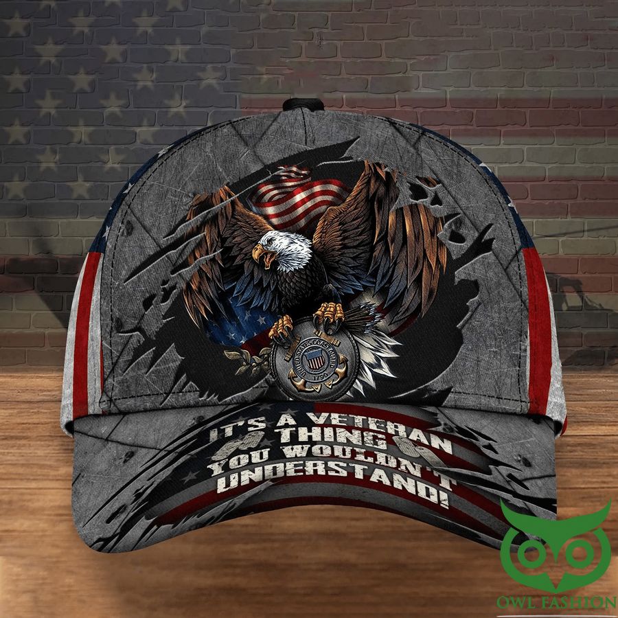 Eagle Coast Guard Classic Cap It_s A Veteran Thing You Wouldn_t Understand USA Flag USCG Veteran Merch