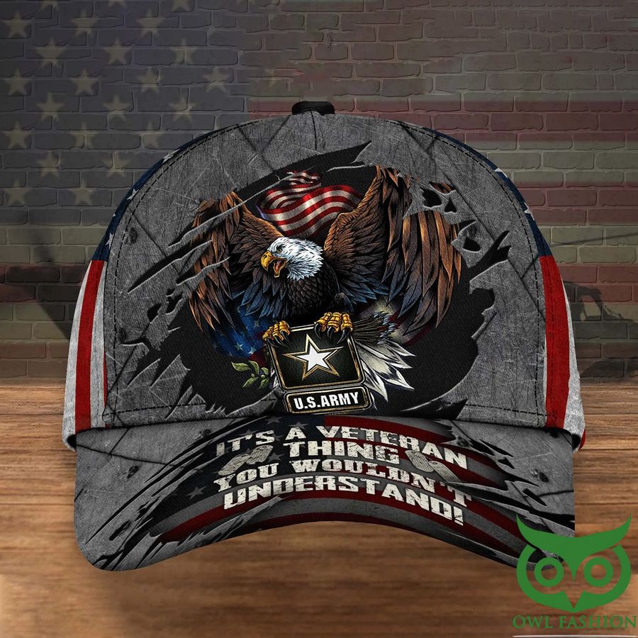 Eagle US Army Classic Cap It_s A Veteran Thing You Wouldn_t Understand USA Flag Army Veteran Cap