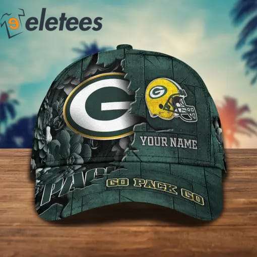 Green Bay Packers Go Pack Go Custom Name 3D Cap