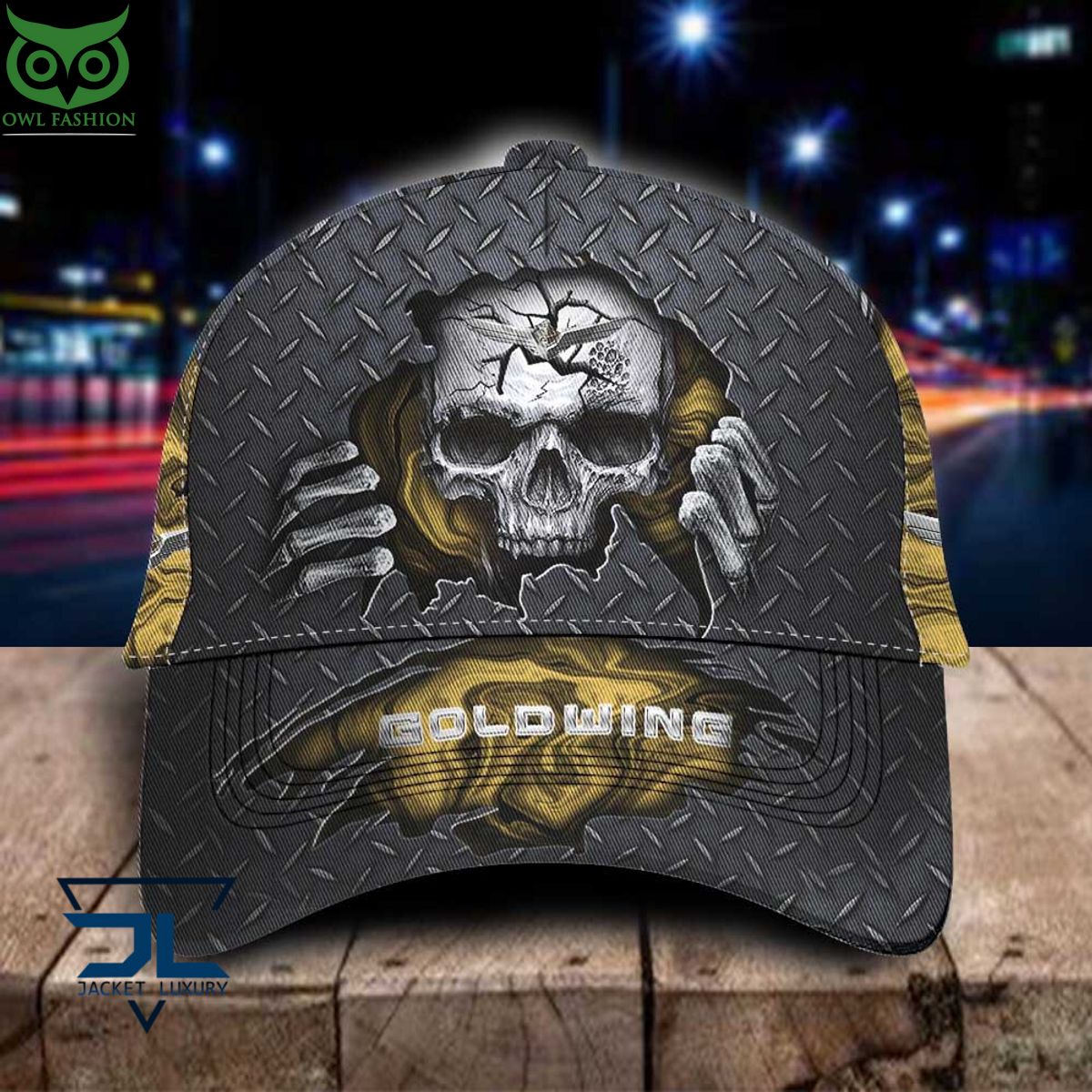 Honda Gold Wing Car Skull Metal New Classic Cap