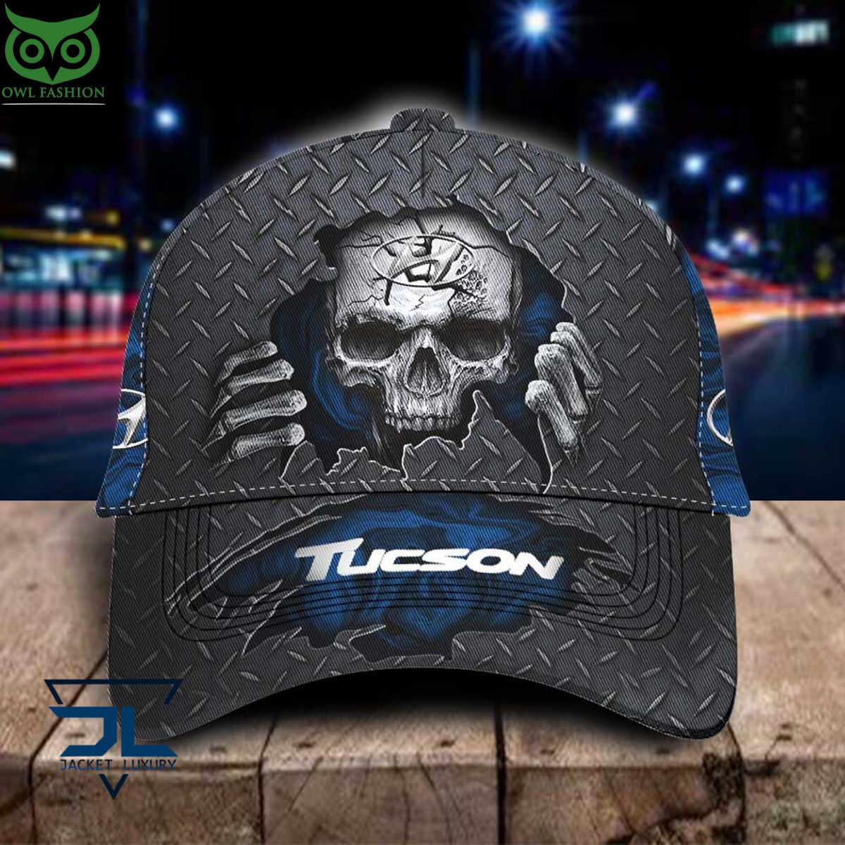 Hyundai Tucson Car Skull Metal New Classic Cap