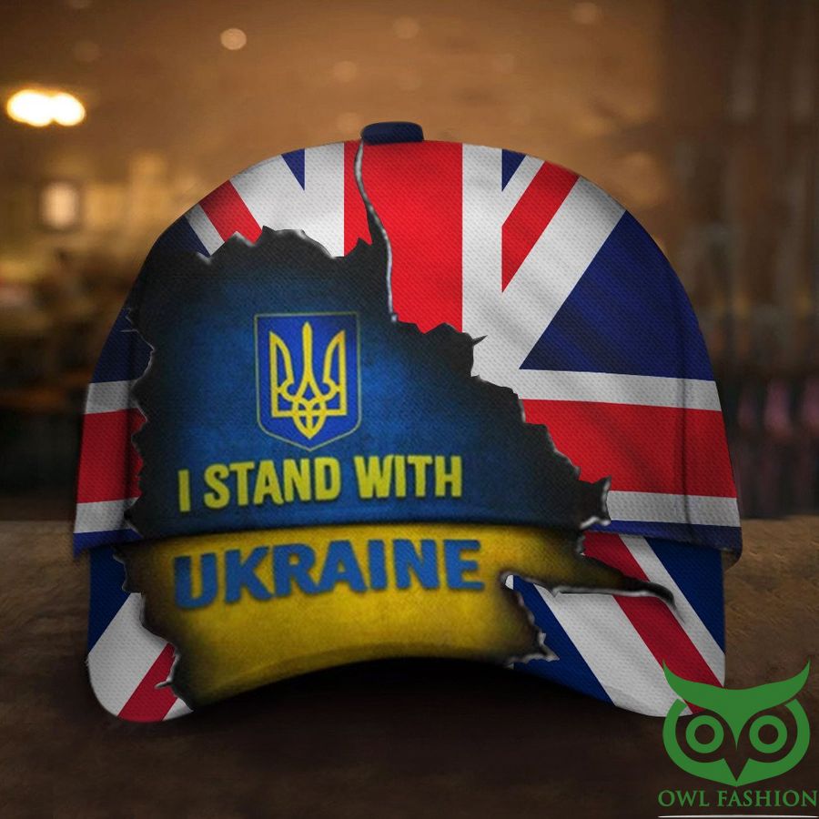 I Stand With Ukraine UK Flag Pray For Ukraine Anti Putin Classic Cap