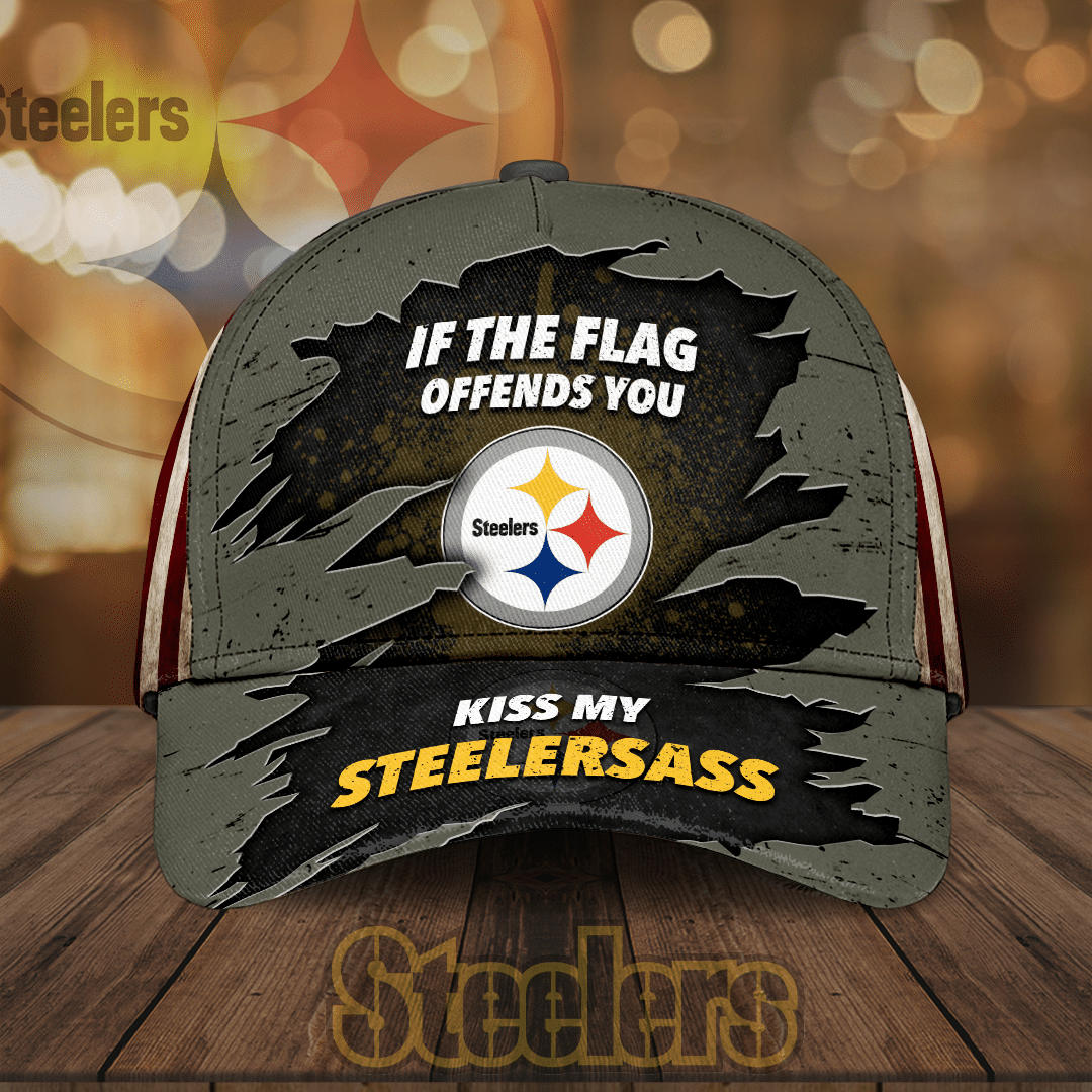 If The Flag Offends You Kiss My Steelersass NFL Pittsburgh Steelers Cap