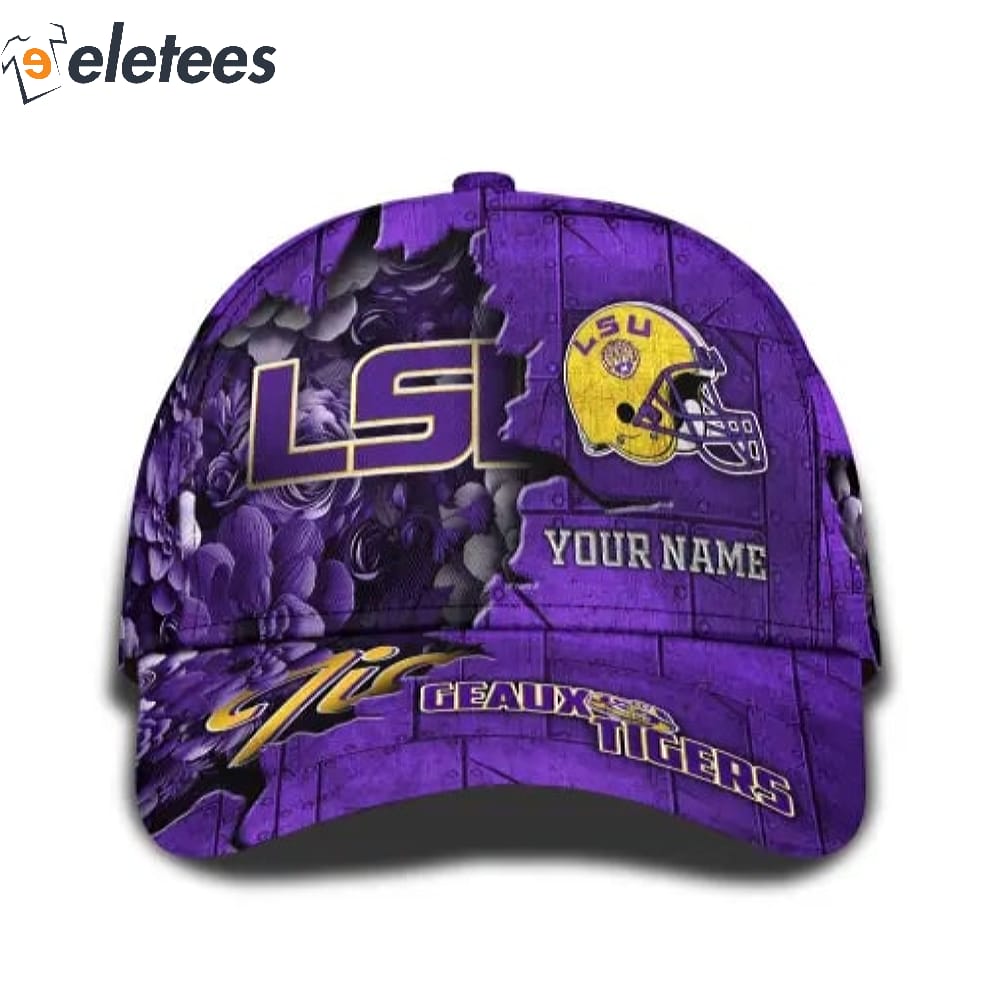 LSU TIGERS Geaux Tigers Custom Name 3D Cap