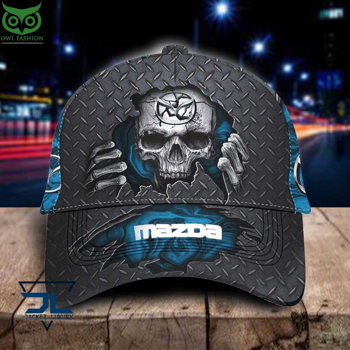 Mazda Car Skull Metal New Classic Cap