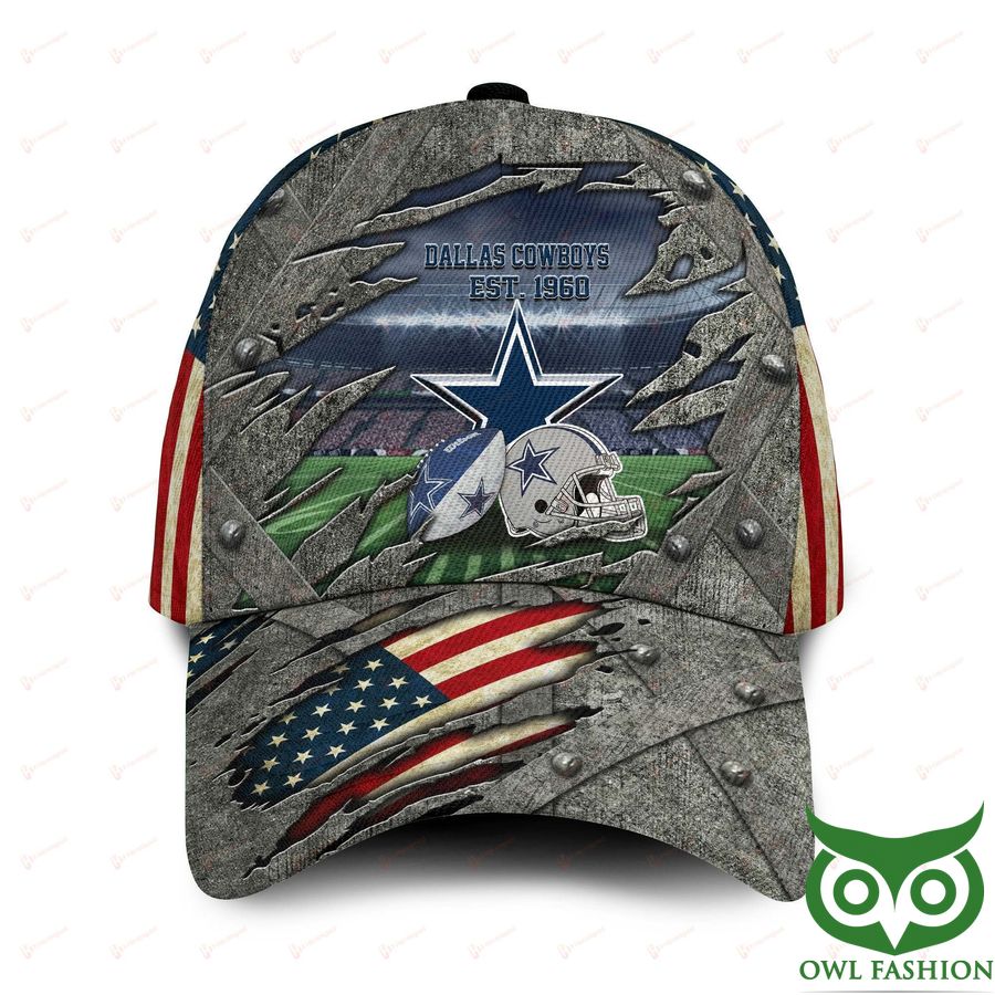 NFL Dallas Cowboys stadium America Flag Printed 3D Cap